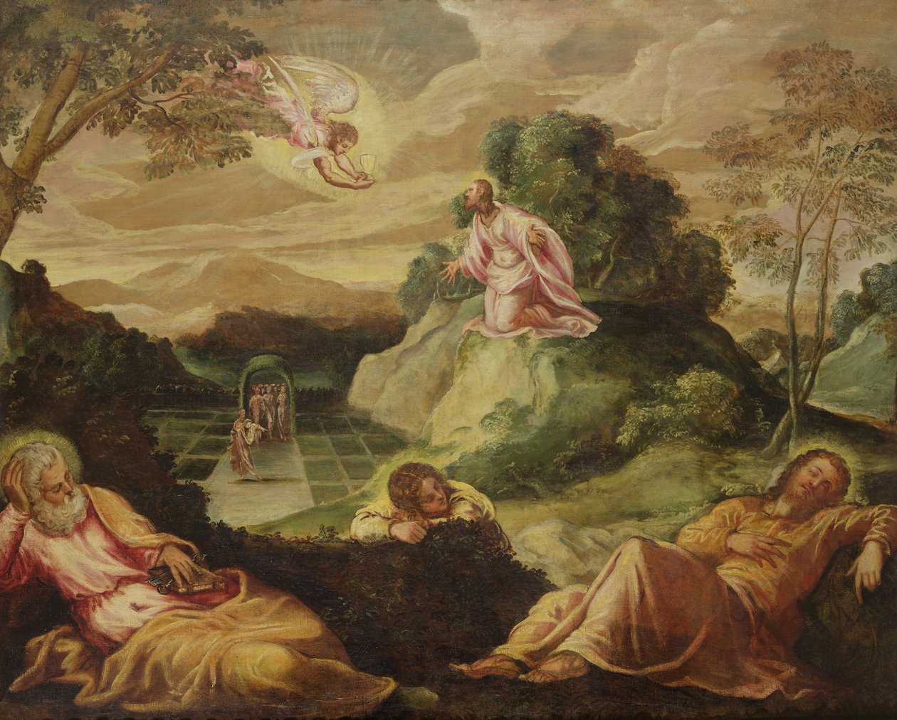 Kvalen i hagen av Jacopo Robusti Tintoretto