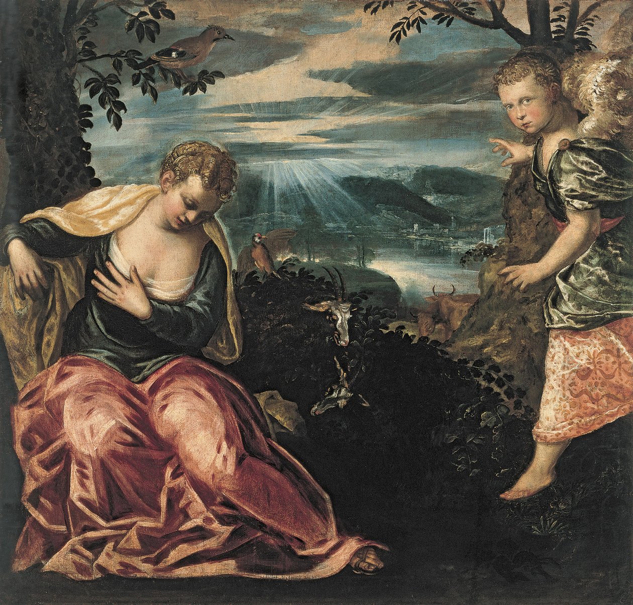 Bebudelsen til Manoahs kone av Jacopo Robusti Tintoretto