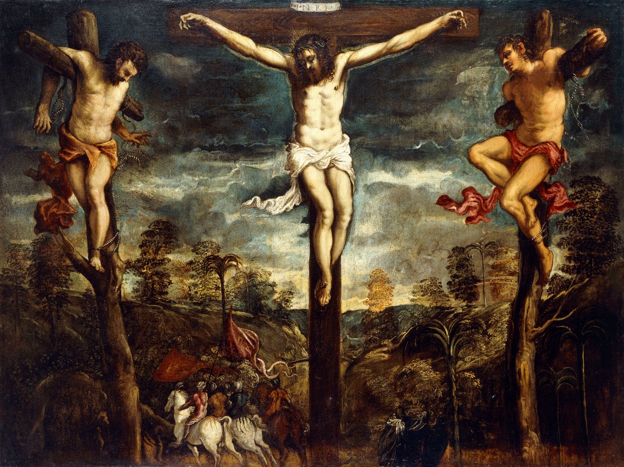 Korsfestelsen, 1554-55 av Jacopo Robusti Tintoretto