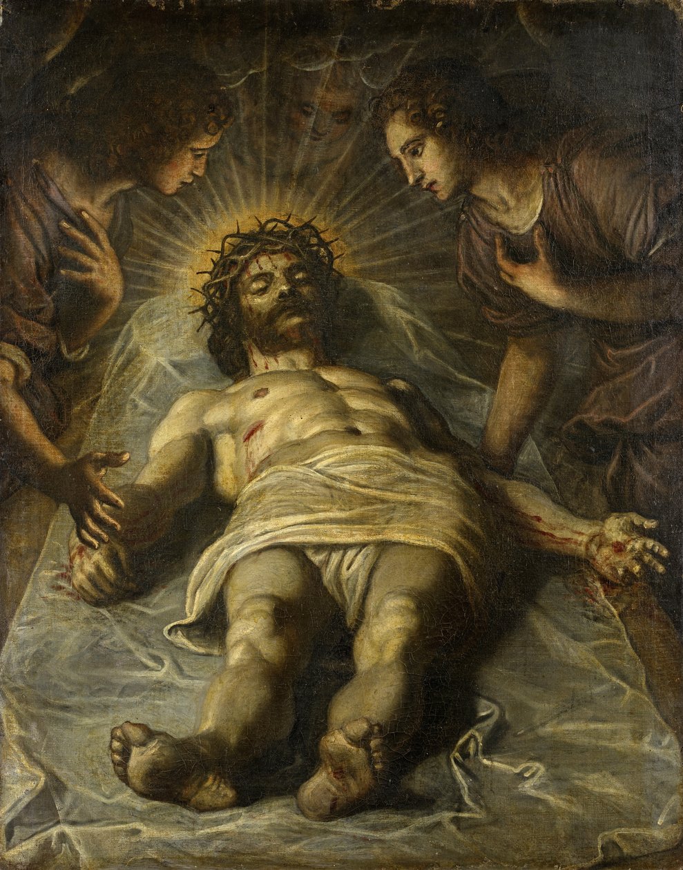 Den døde Kristus med to engler av Jacopo Robusti Tintoretto