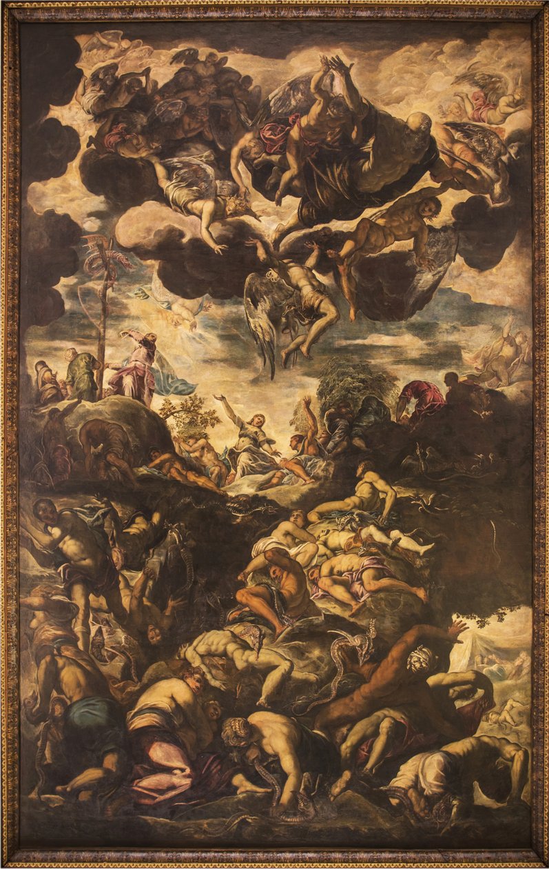 Ereksjonen av den skamløse slangen, 1576. av Jacopo Robusti Tintoretto