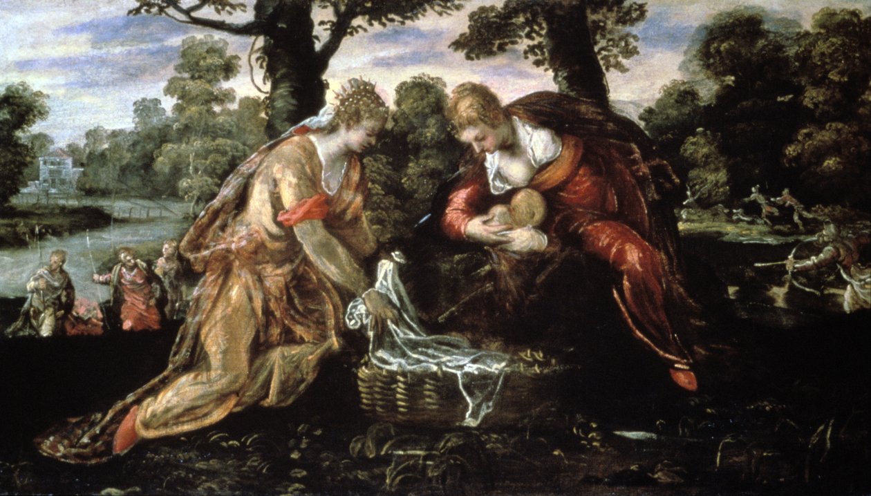 Funnet av Moses, 1500-tallet av Jacopo Robusti Tintoretto