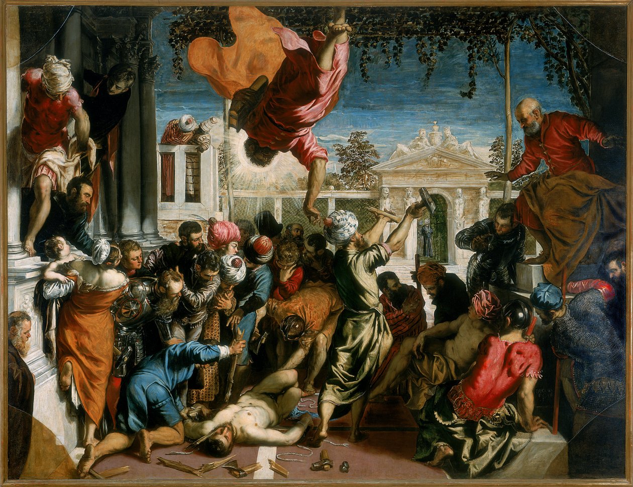 Miracle of St. Mark Freeing a Slave, 1548 av Jacopo Robusti Tintoretto