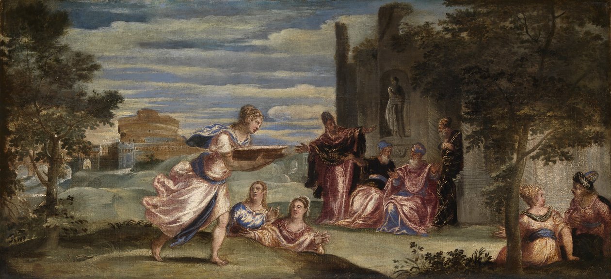 The Ordeal of Tuccia, ca. 1555 (olje på lerret) av Jacopo Robusti Tintoretto