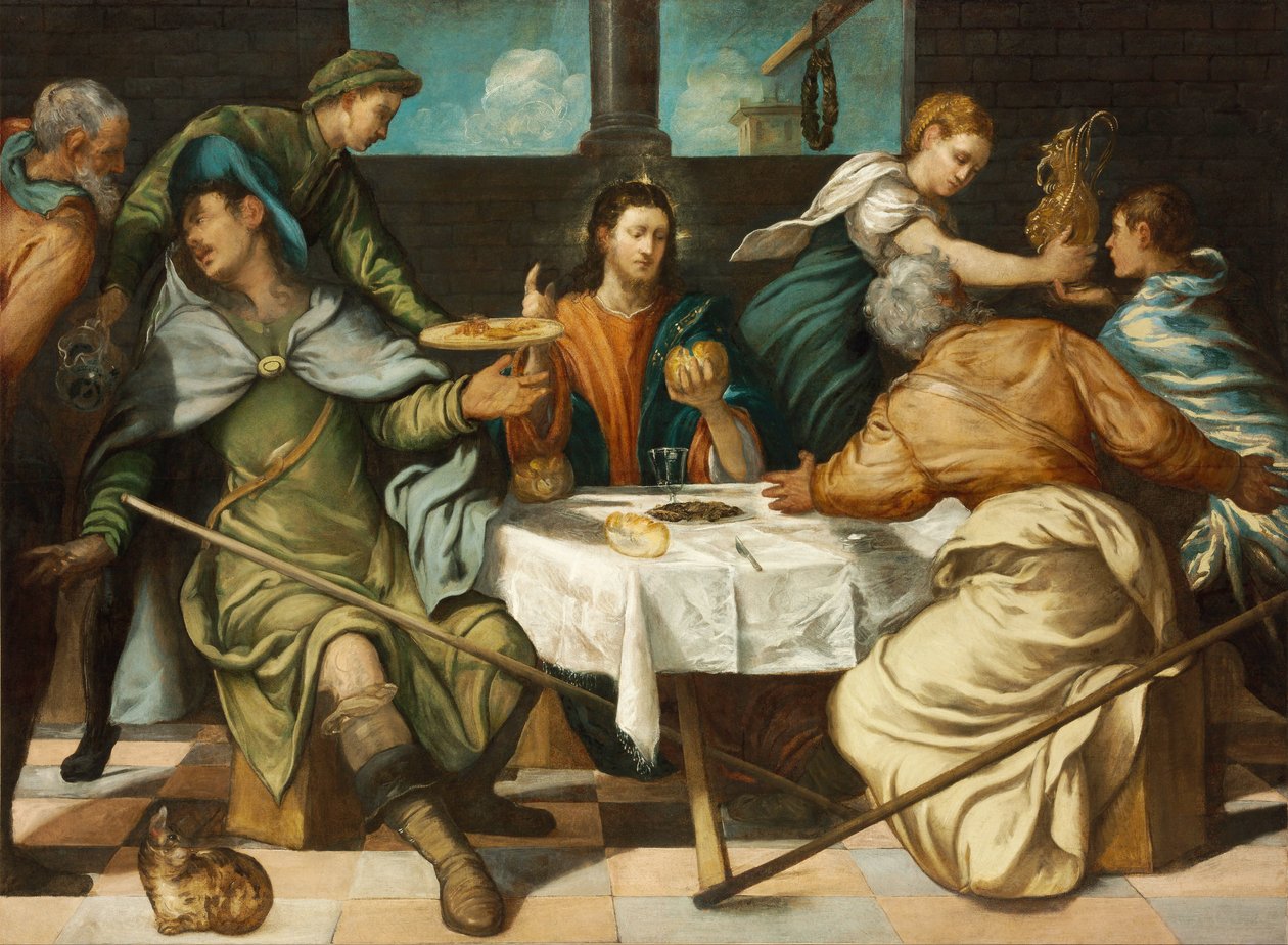 Nattverden i Emmaus av Jacopo Robusti Tintoretto