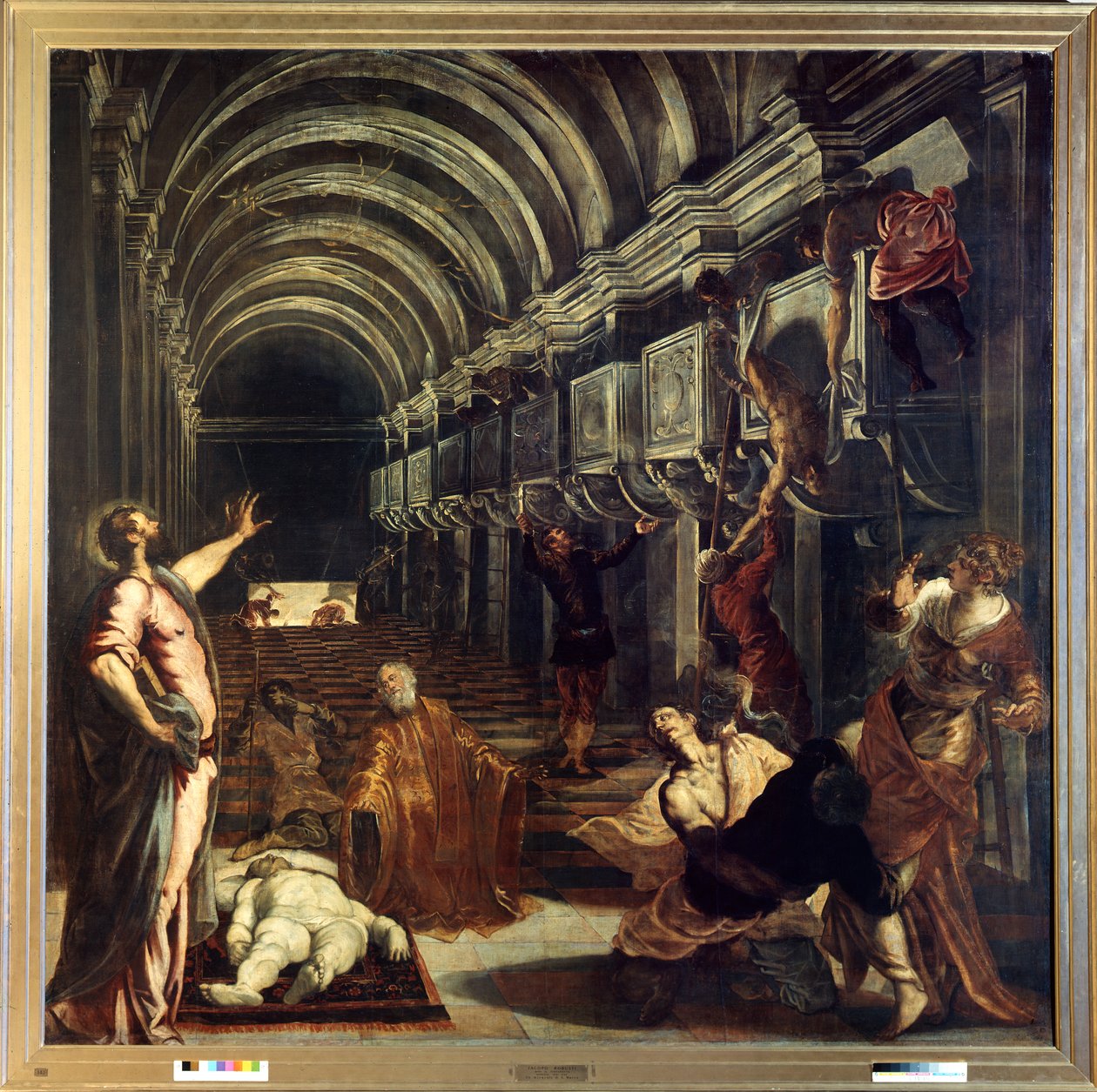 Oppdagelsen av liket av Saint Mark av Jacopo Robusti Tintoretto