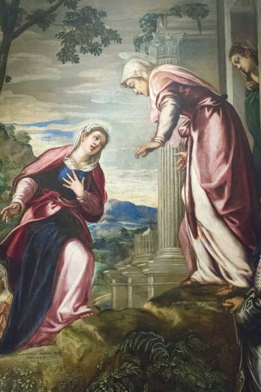 Besøk med St Joseph og St Zacharias av Jacopo Robusti Tintoretto