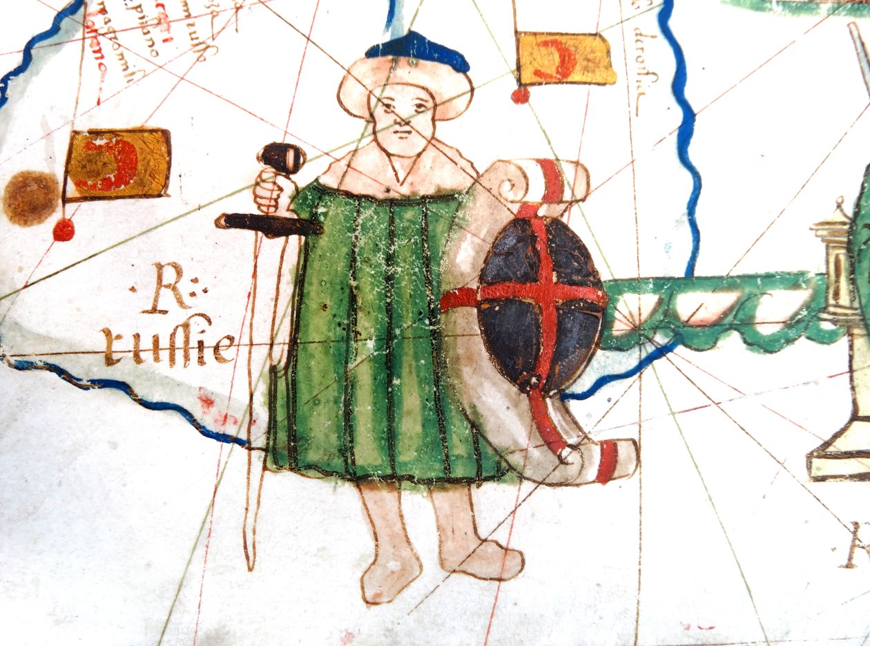 Detalj av Tyrkia fra et renessansekart over Europa, Jacopo Russo (etter), 1528 av Jacopo Russo