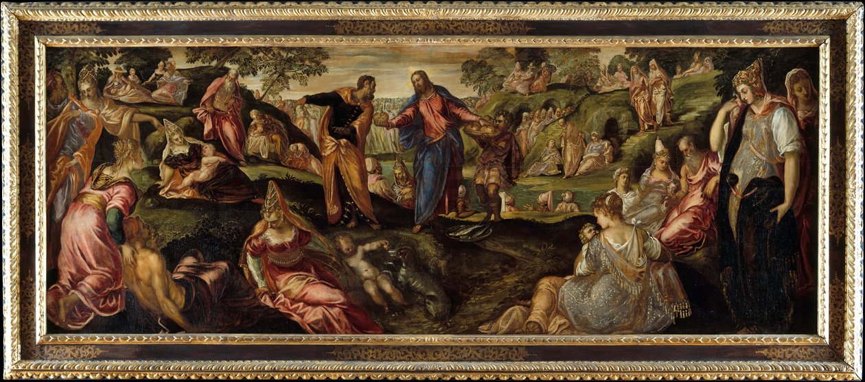 Mirakelet med brødene og fiskene, ca. 1545-50. av Jacopo Robusti Tintoretto
