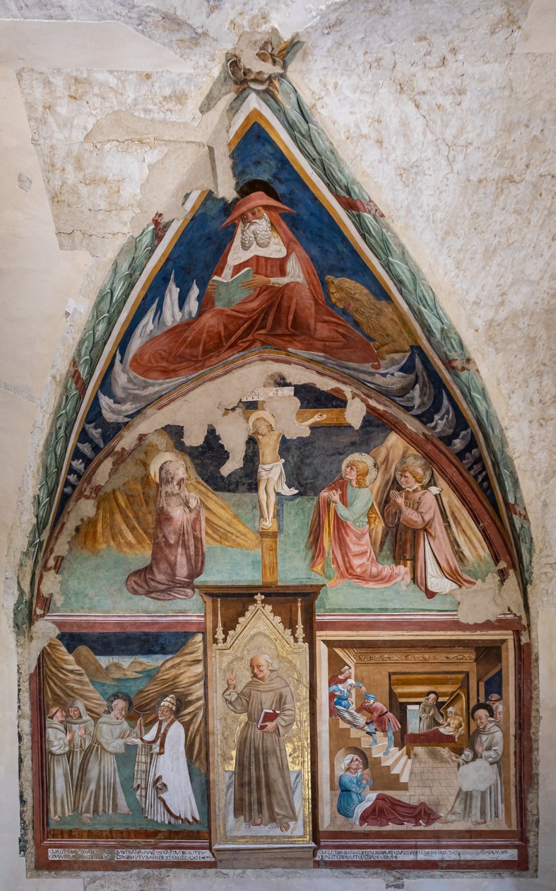 Historier om S. Bernardino og de hellige, St. Francis-kirken, kapellet St. Bernardino av Siena av Jacopo Vincioli