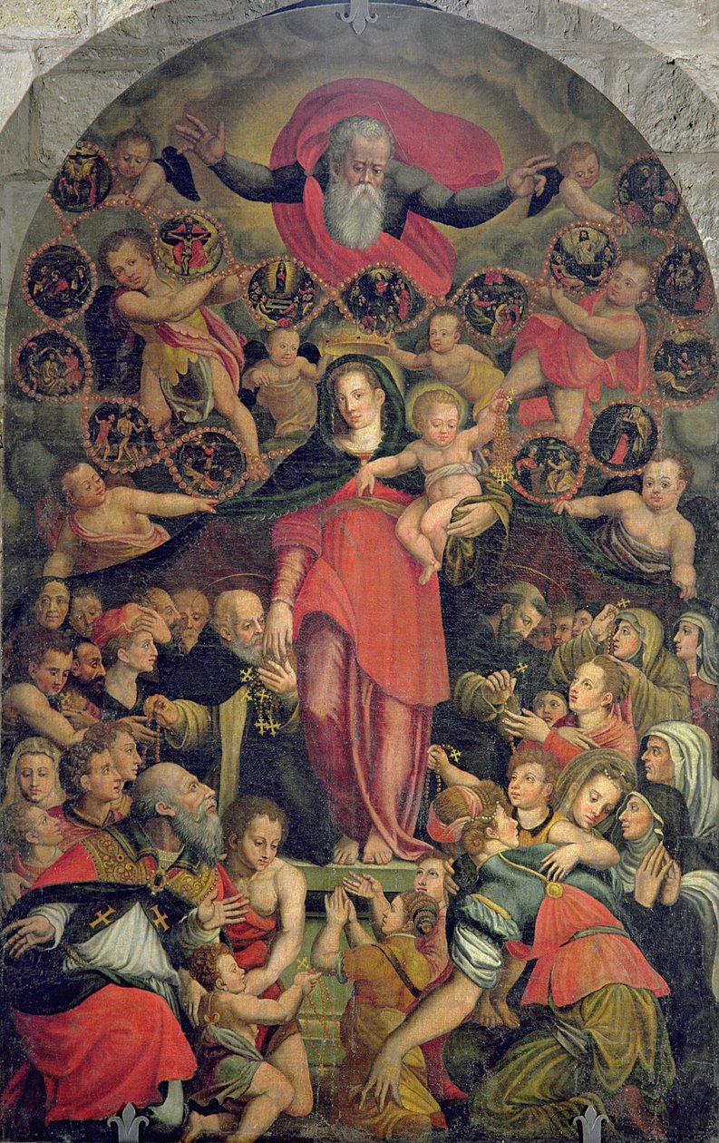 Madonna av rosenkransen, ca. 1569 av Jacopo Zucchi