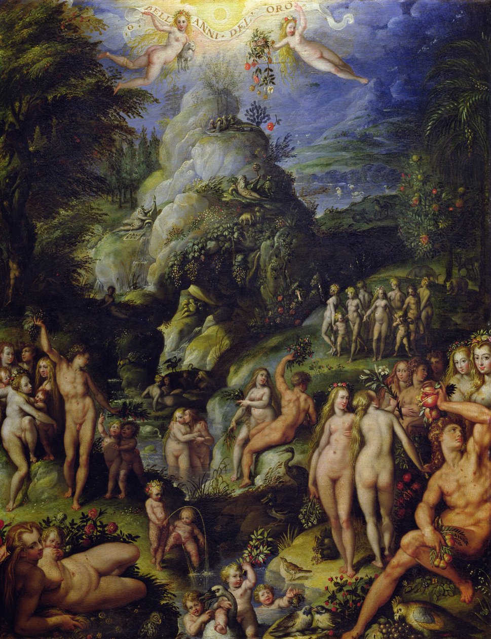 The Age of Gold, ca. 1565 av Jacopo Zucchi
