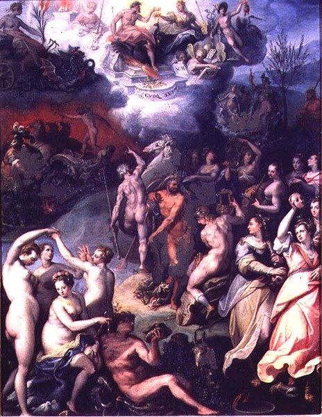 The Age of Silver (olje på kobber) av Jacopo Zucchi