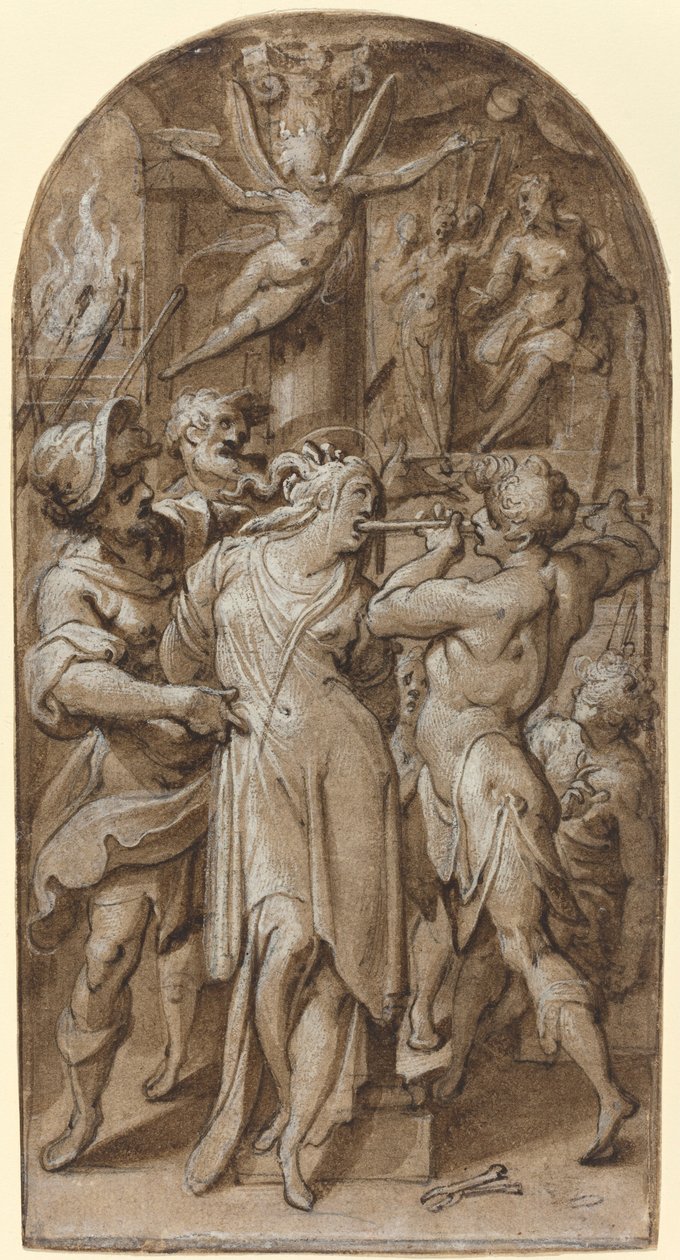 Martyrdommen til Saint Apollonia av Jacopo Zucchi