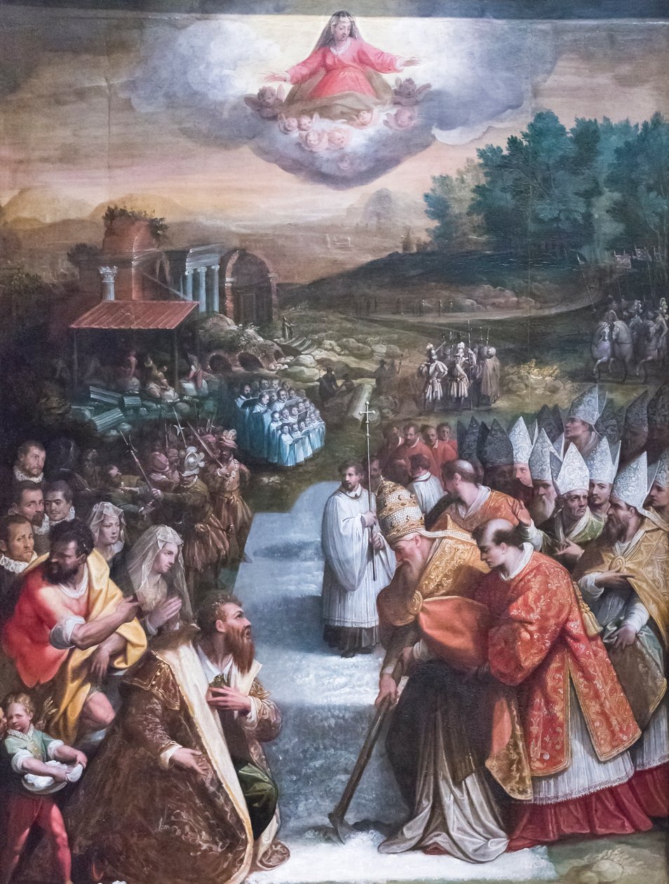 The Miracle of the Snow (olje på lerret) av Jacopo Zucchi