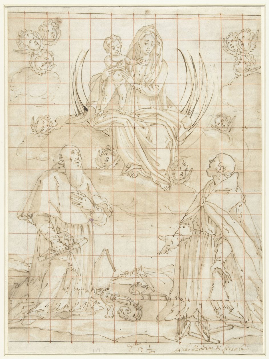 Madonna æret av to helgener av Jacopo da Empoli (circle of)