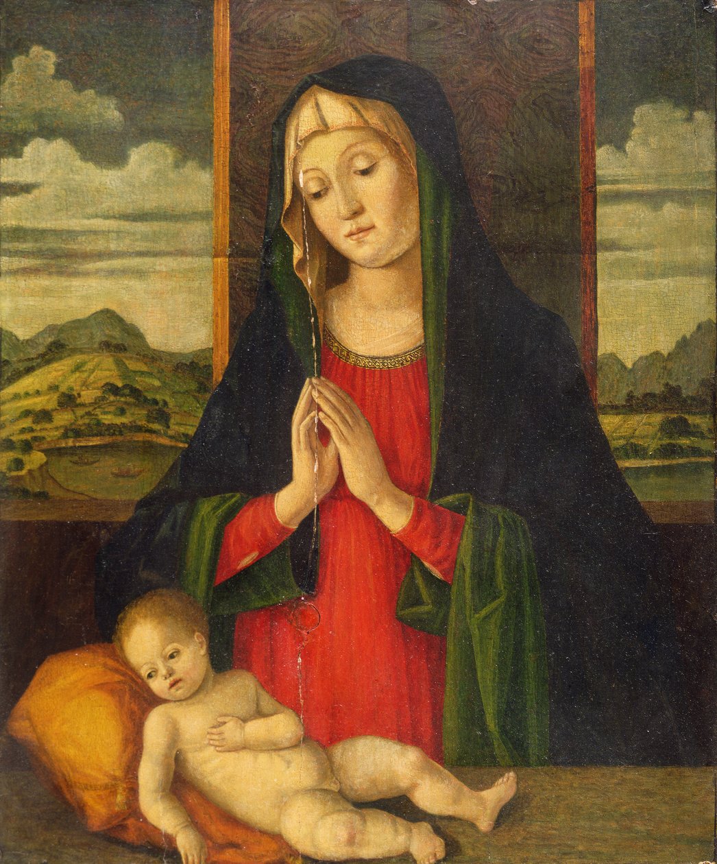 The Madonna and Child, ca. 1500 (olje på panel) av Jacopo da Valenza