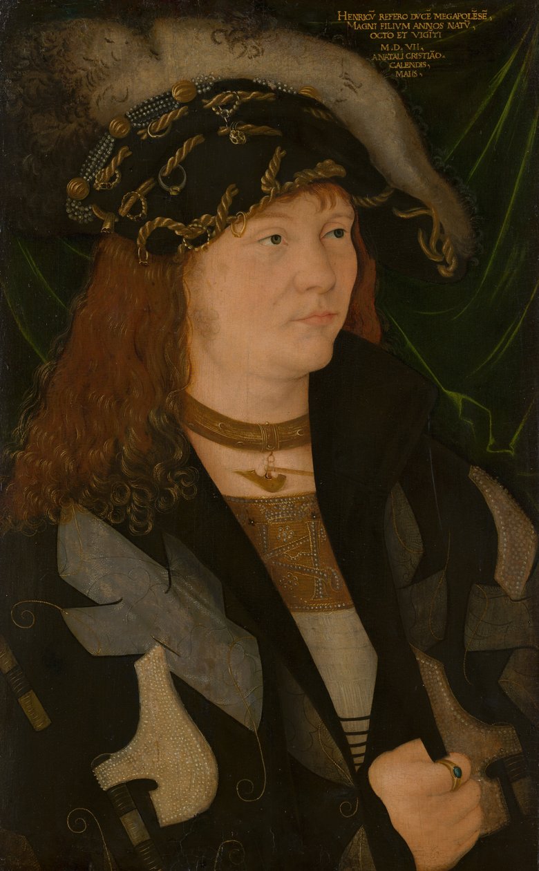Portrett av Heinrich (1479-1552), hertugen av Mecklenburg, kalt den fredelige av Jacopo de Barbari