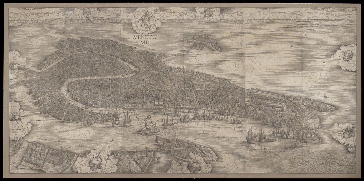 Utsikt over Venezia, 1500 av Jacopo de Barbari