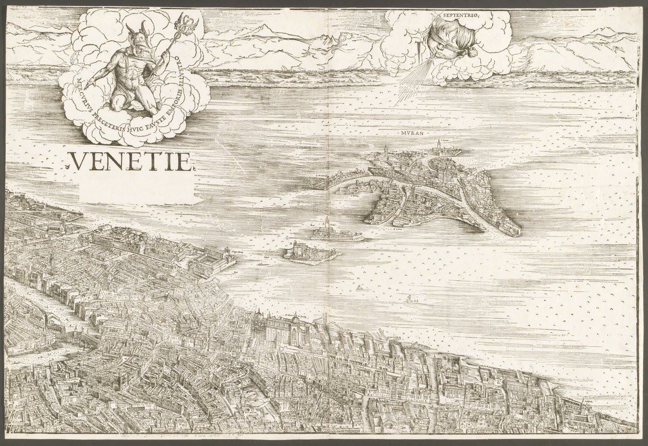 Utsikt over Venezia [øvre midtblokk] av Jacopo de