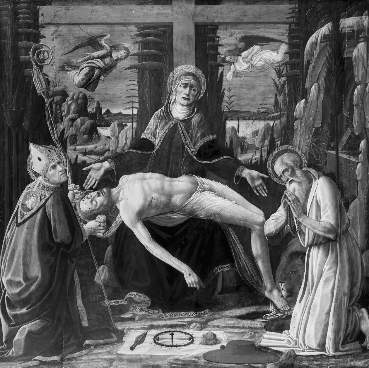 Kristi klage av Jacopo del Sellaio