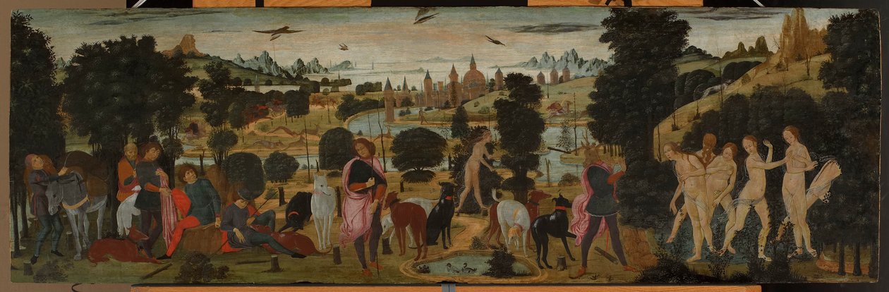 Diana og Actaeon av Jacopo del Sellaio