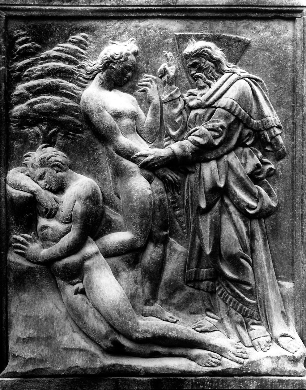 The Creation of Eva, panel fra Porta Magna, ca. 1430 (marmor) av Jacopo della Quercia