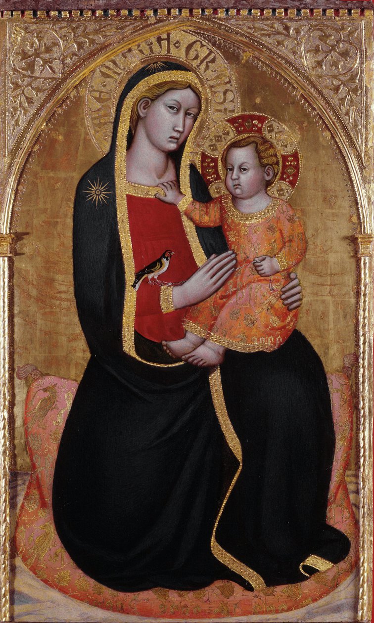 Jomfru av Montenero med barn (maleri av Jacopo di (14th century) Michele