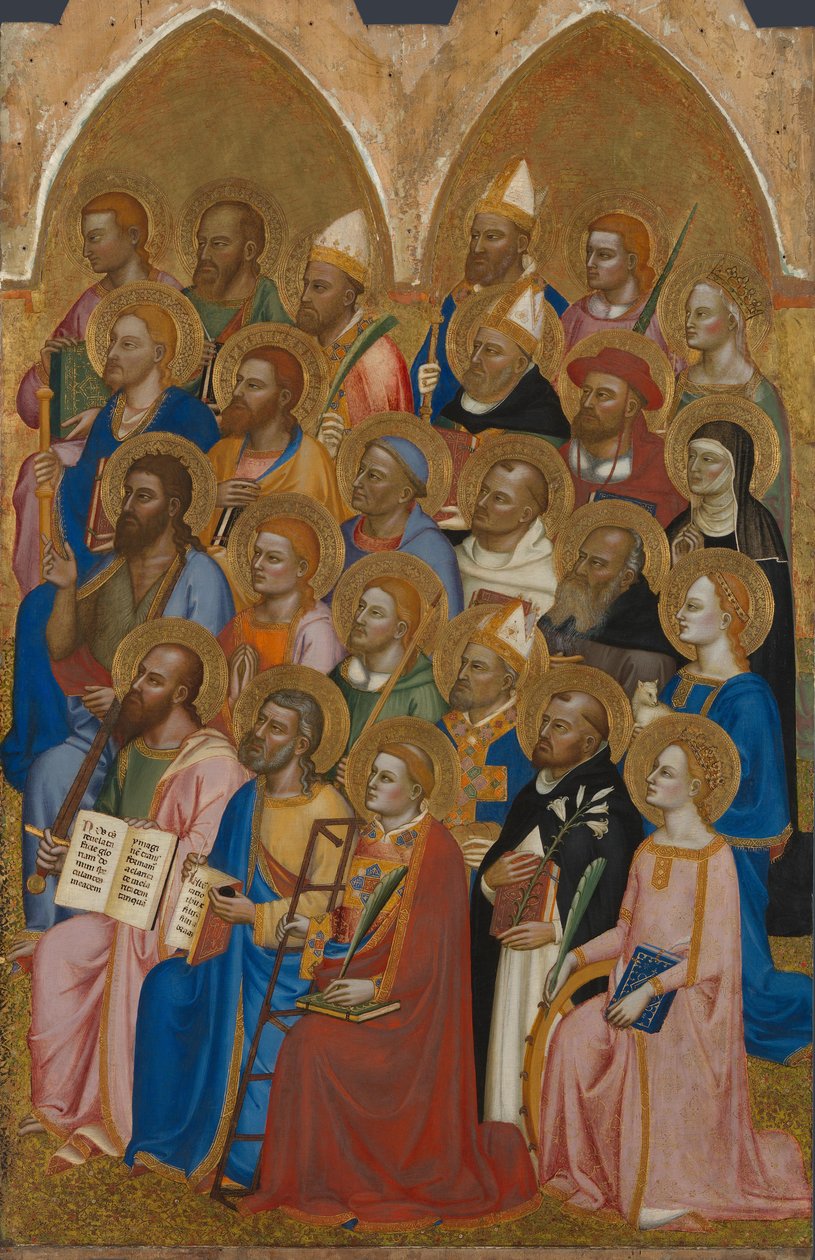 Tilbedende hellige fra San Pier Maggiore-altertavlen, 1371 av Jacopo di Cione