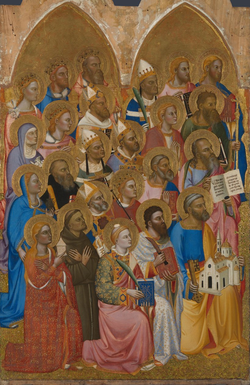 Tilbedende hellige fra San Pier Maggiore-altertavlen, 1371 av Jacopo di Cione