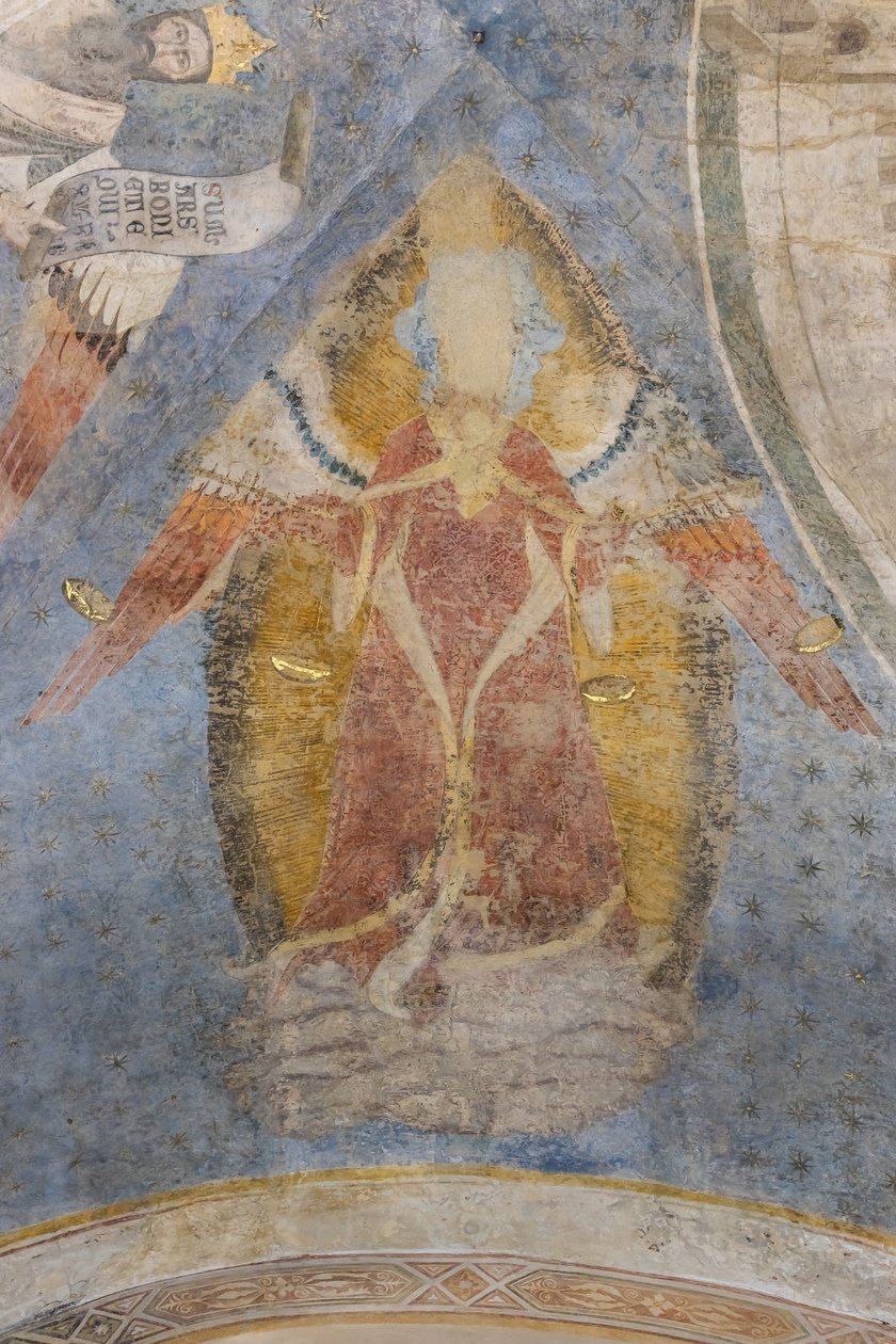 Allegory of Justice, detalj av hvelvet (fresco) av Jacopo di Cione