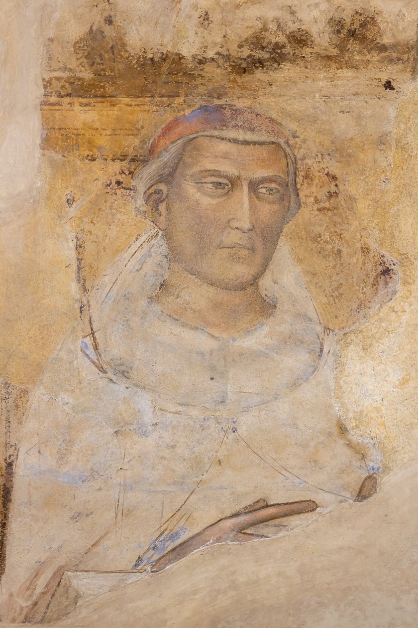 "Portrett av Saint (St. Yves Hélory?) (fresco) av Jacopo di Cione