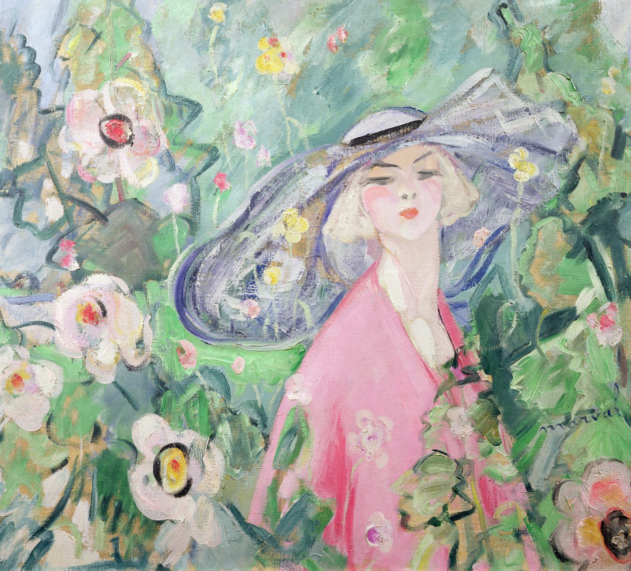 Woman in Hat, ca. 1920 (olje på lerret) av Jacqueline Marval