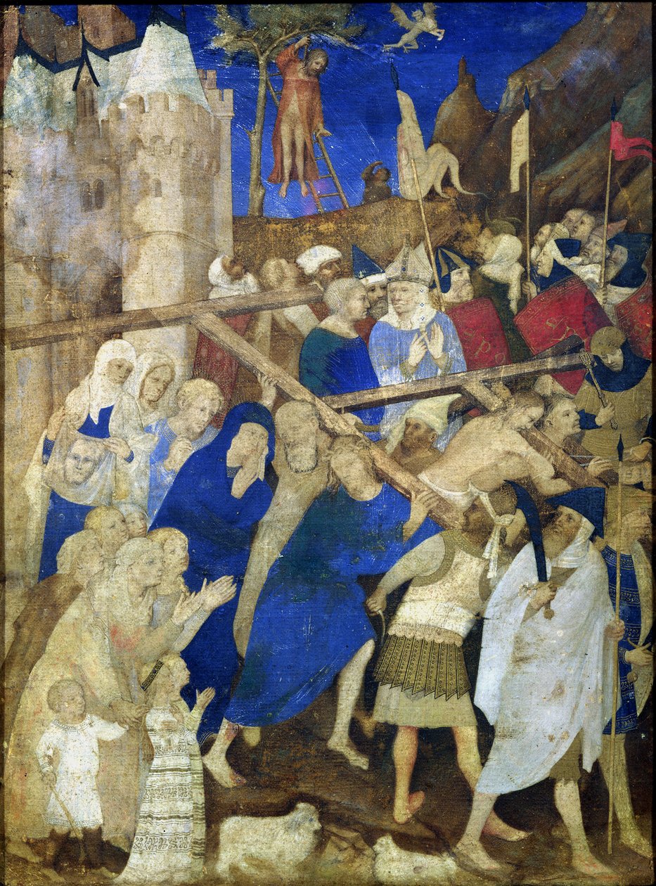 Kristus bærer korset, fra Grandes Heures de Duc de Berry, 1409 av Jacquemart de Hesdin