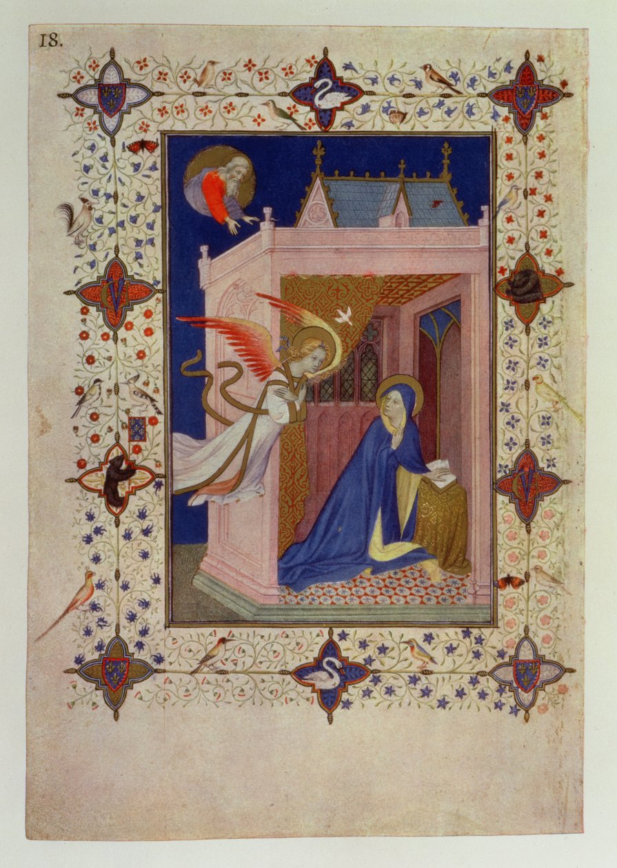 MS 11060-11061 Hours of Notre Dame: Matins, The Annunciation, fra 
