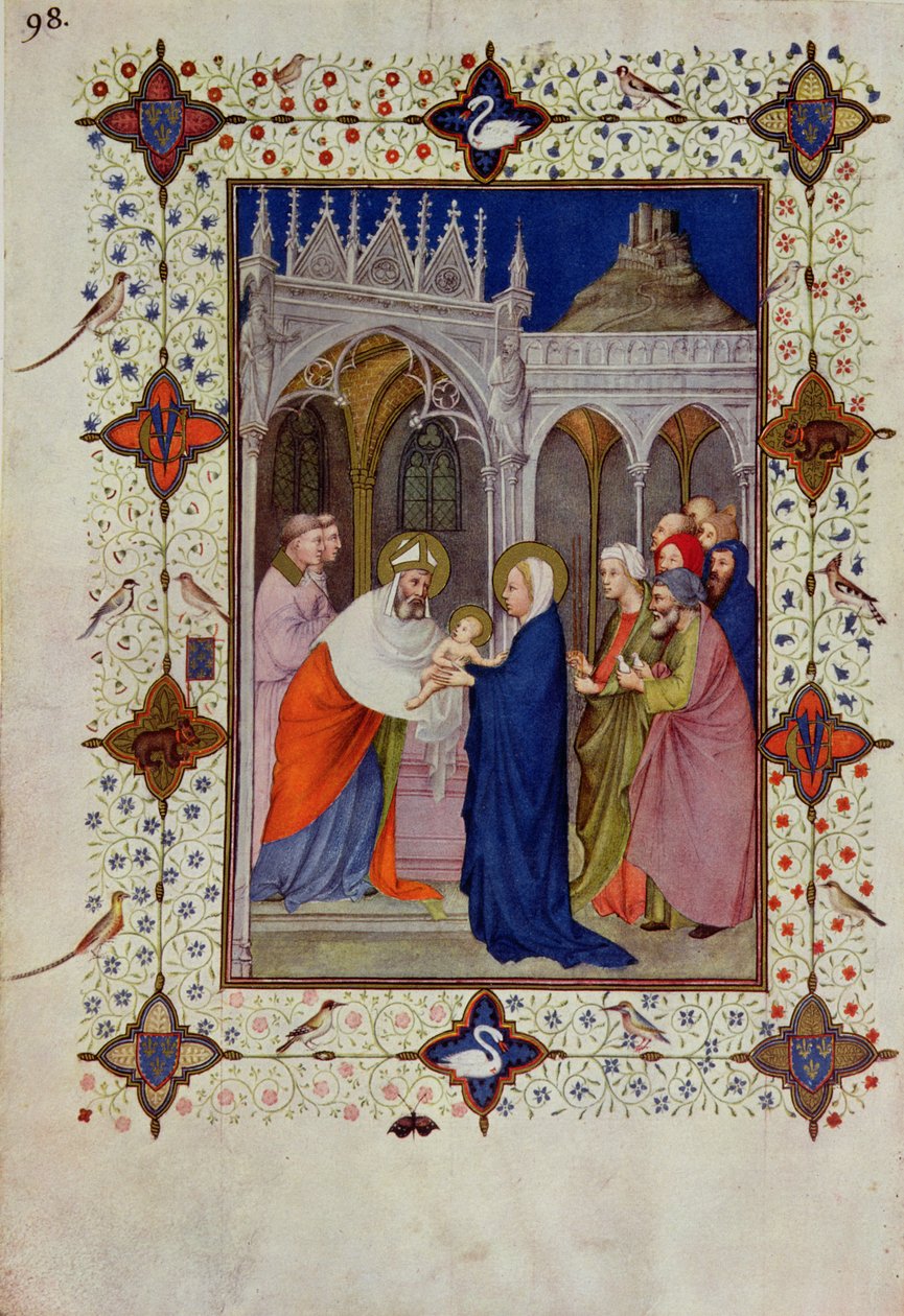 MS 11060-11061 Timer av Notre Dame: Ingen, presentasjonen i tempelet, fra 