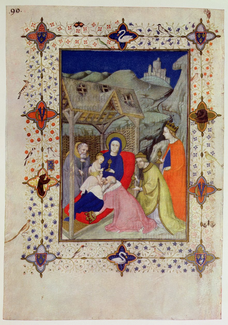 MS 11060-11061 Hours of Notre Dame: Sext, Adoration of the Magi, fra 