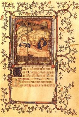 Ms Lat 18014 fol. 38 The Nativity, fra Les Petites Heures de Duc de Berry, ca. 1385-90 (vellum) av Jacquemart de Hesdin