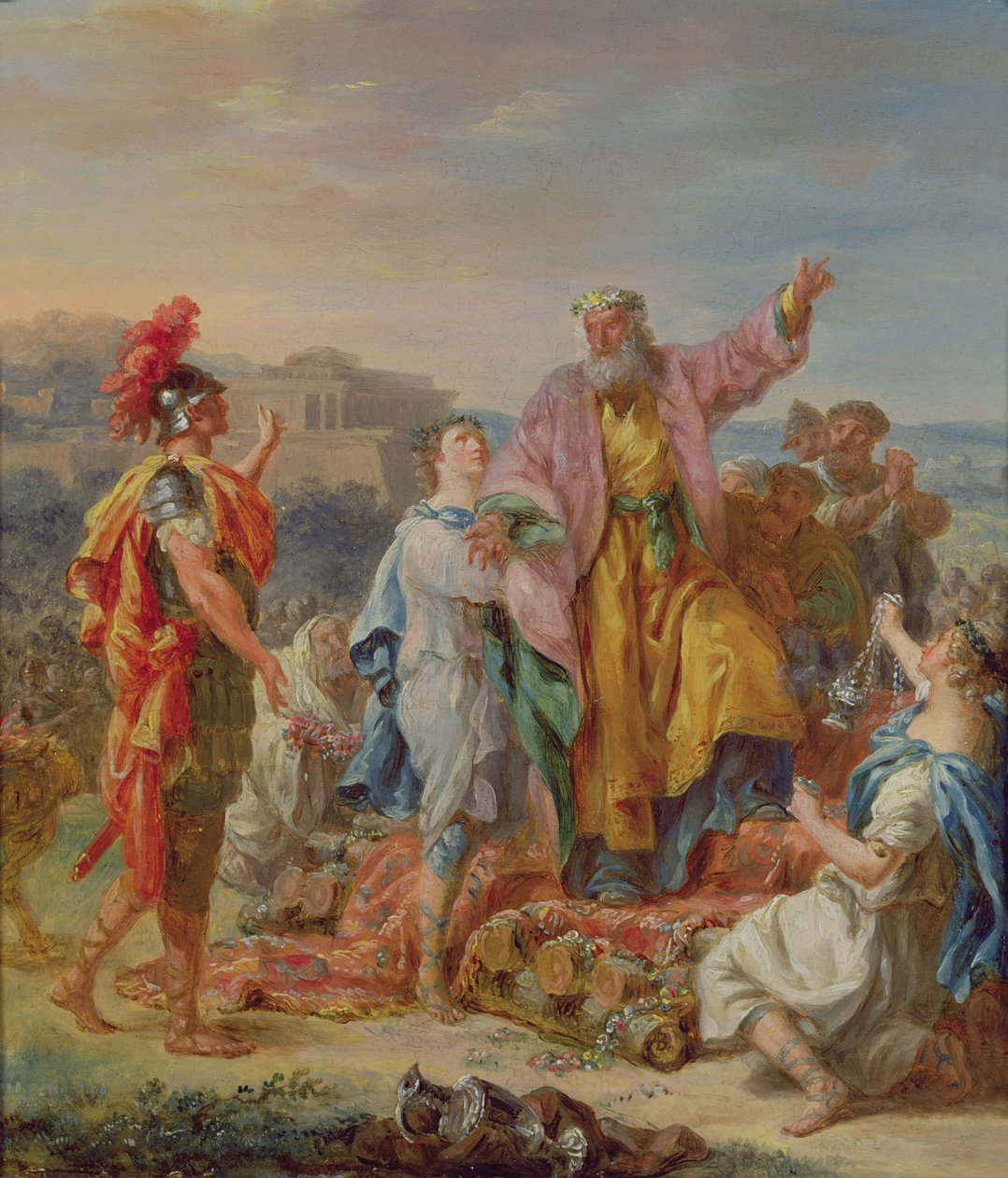 Landskap med klassiske figurer av Jacques Antoine Beaufort