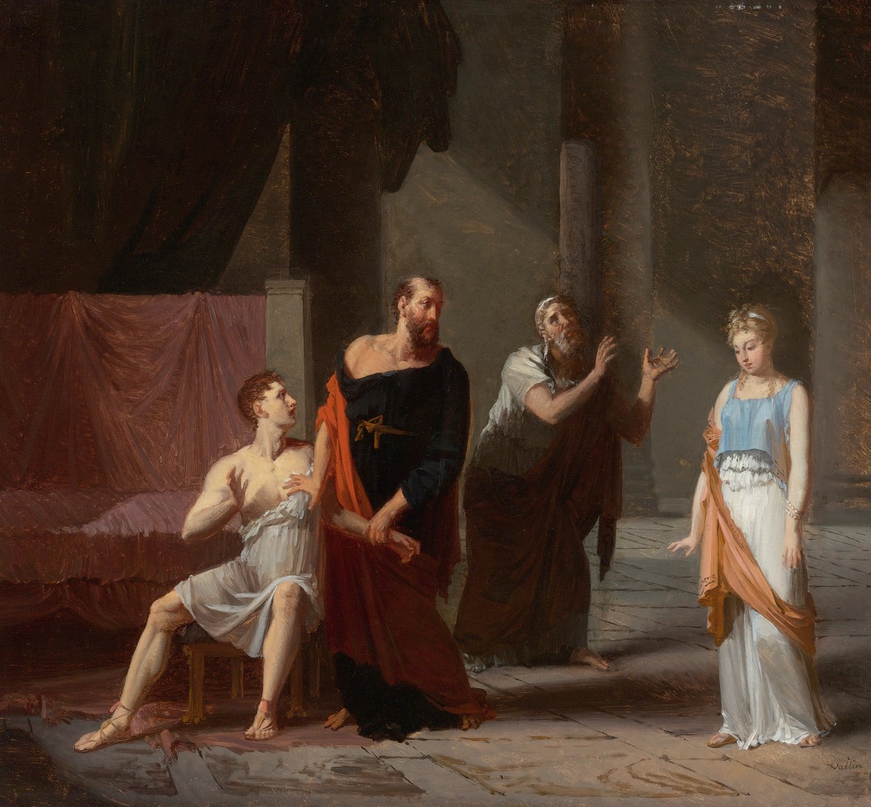 Antiochus og Stratonice av Jacques Antoine Vallin