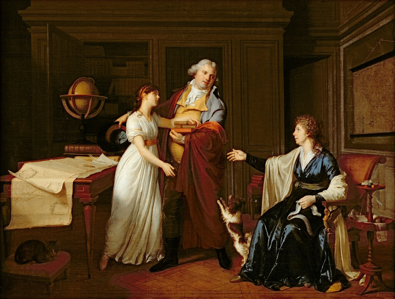 Familieportrett, 1798 av Jacques Augustin Catherine Pajou