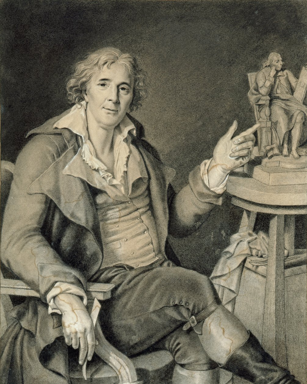 Portrett av Augustin Pajou, 1782 av Jacques Augustin Catherine Pajou