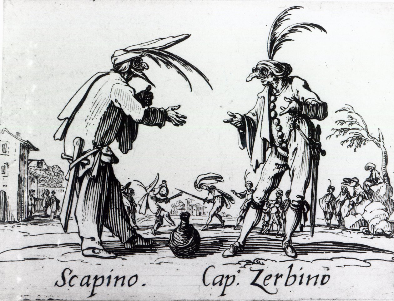 Balli de Sfessania, ca. 1622 av Jacques Callot