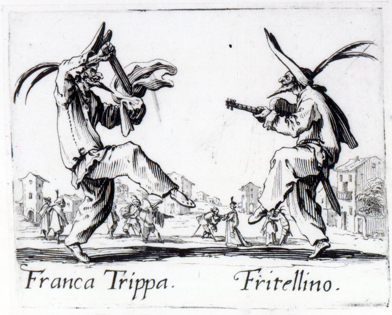 Balli de Sfessania, ca. 1622 av Jacques Callot
