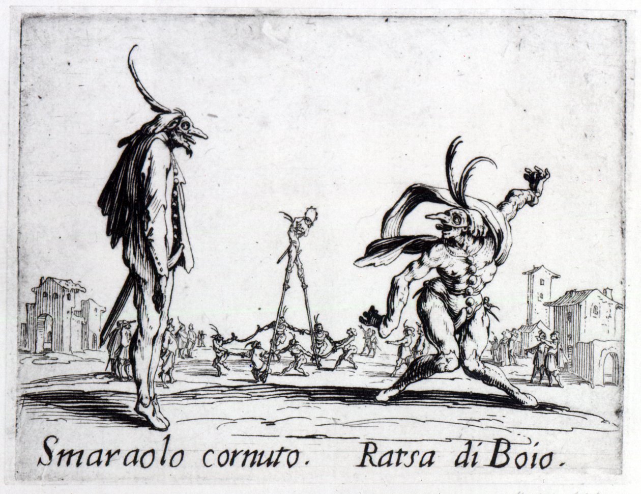 Balli de Sfessania, ca. 1622 av Jacques Callot