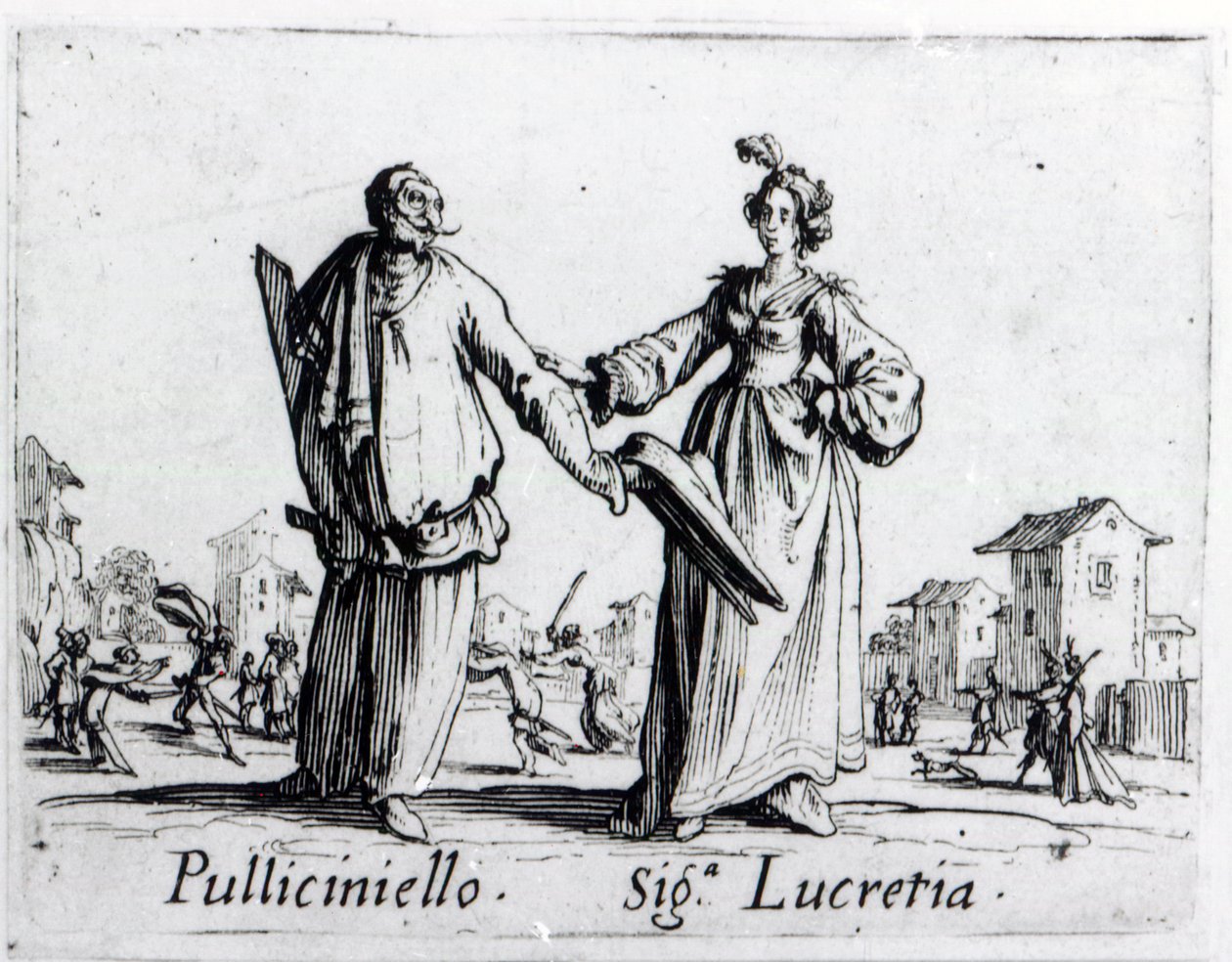 Balli de Sfessania, ca. 1622 av Jacques Callot