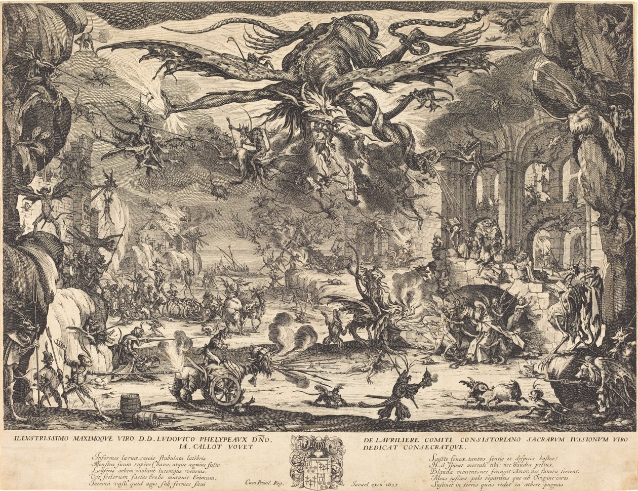 Fristelsen til Saint Anthony [2. Versjon] av Jacques Callot