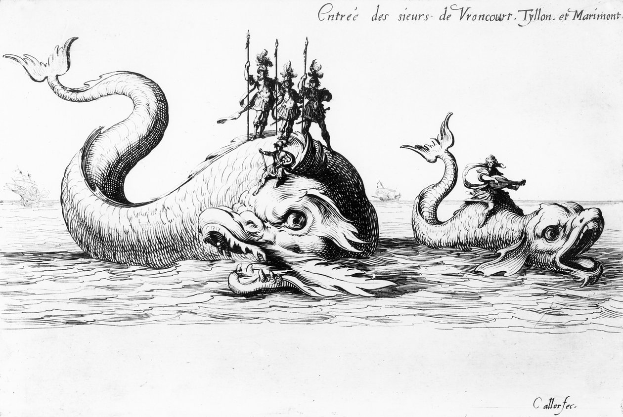 Inngangen til Lords of Vroncourt, Tyllon og Marimont av Jacques Callot