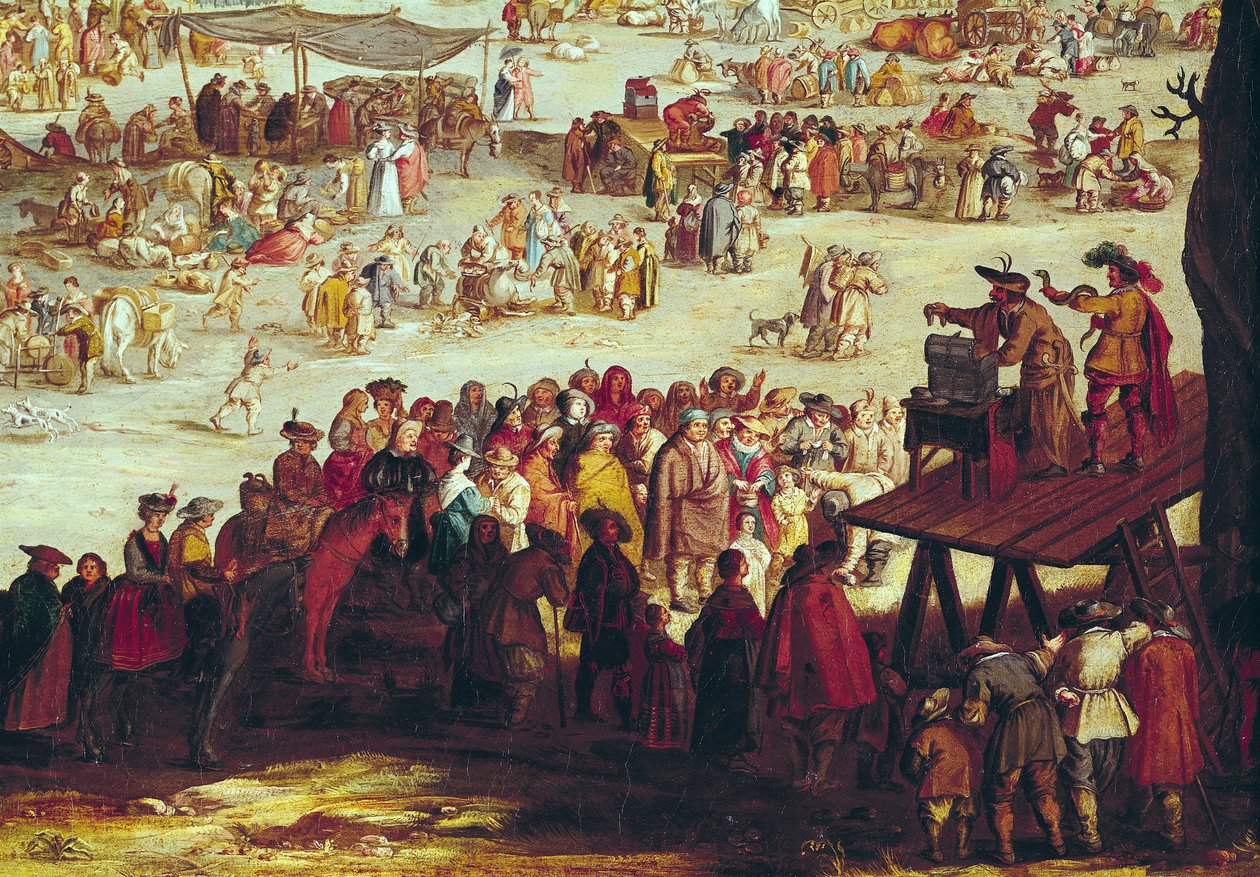 Messen på Impruneta, detalj på høyre side, 1638 av Jacques Callot