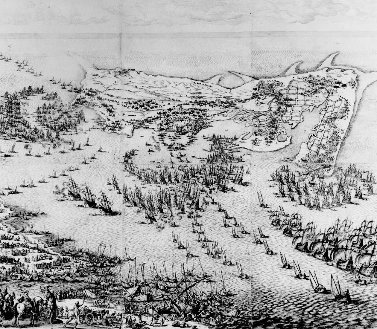 Beleiringen av citadellet i Saint-Martin-de-Re i 1627, 1628-31 av Jacques Callot